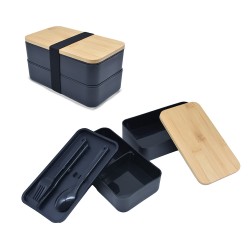 Bambu Kapaklı Plastik Yemek Kutusu Bambu Kapaklı Plastik Yemek Kutusu