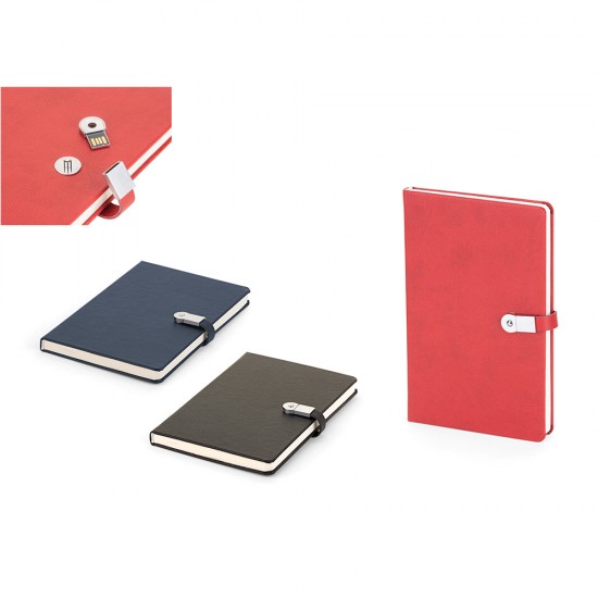 Termoderi Kapaklı USB'li Defter ( 13 x 21 cm ) Termoderi Kapaklı USB'li Defter ( 13 x 21 cm )