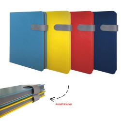 Termo Deri Kenarları Boyalı ve Mıknatıslı Defter Termo Deri Kenarları Boyalı ve Mıknatıslı Defter