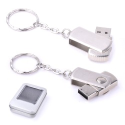 16 GB Döner Kapaklı Metal Anahtarlık USB Bellek 16 GB Döner Kapaklı Metal Anahtarlık USB Bellek