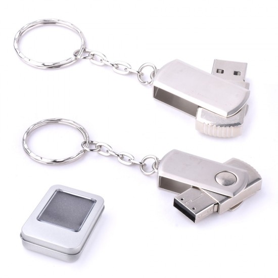 16 GB Döner Kapaklı Metal Anahtarlık USB Bellek 16 GB Döner Kapaklı Metal Anahtarlık USB Bellek